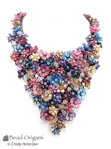 By Bead Origami Rose Petal Beads Necklace Tutorial Beaded Earrings
