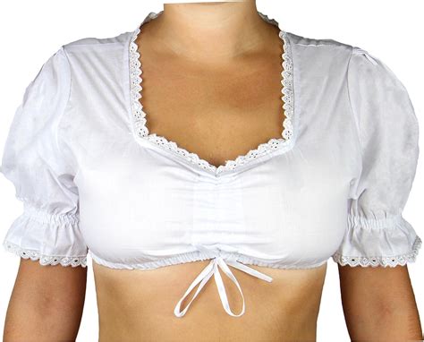 ms trachten ladies dirndl blouse traditional blouse 36 white uk clothing
