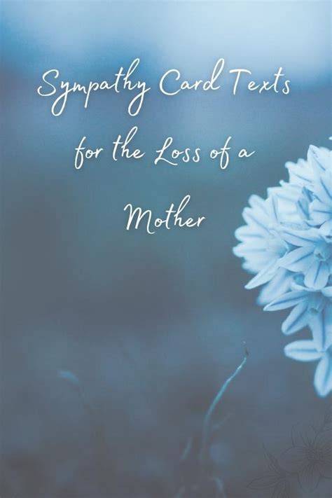 The Best Sympathy Card Texts For The Loss Of A Mother Linguablog