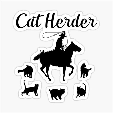Professional Cat Herder For Cat Lover And Expert Sticker For Sale By