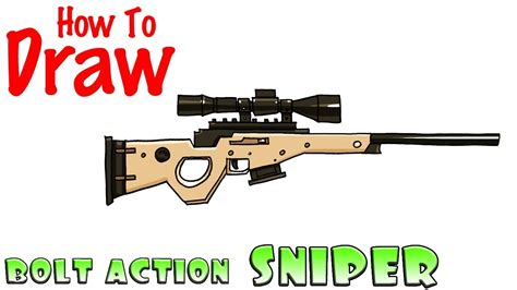 Learn How To Draw Bolt Action Sniper Rifle From Fortnite Fortnite The