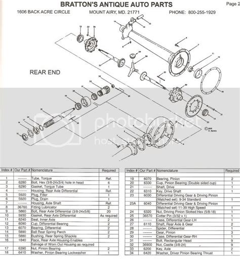 Ford Model A Rear Axle Exploded View Pictures Images And Photos