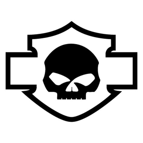 Sticker Harley Davidson Logo Silhouette Skull