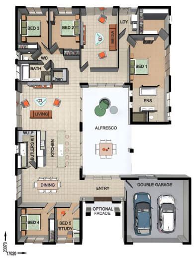 Floor Plan Friday 4 Bedroom Study With Alfresco In The Middle
