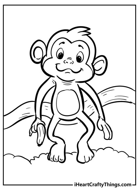 Cute Baby Monkeys Page Coloring Pages