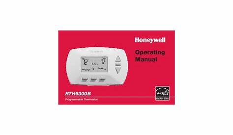 Honeywell RTH6300B Programmable Thermostat Operating Manual
