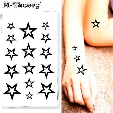 m theory small stars body makeup temporary 3d tattoos sticker henna flash tatoos sticker 10 5