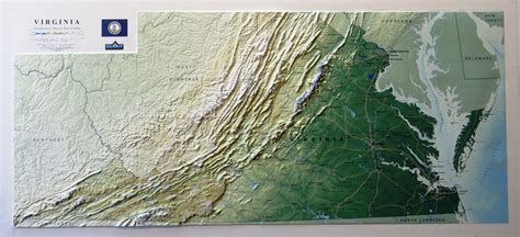 Virginia 3d Geophysical Relief Map Summit Maps