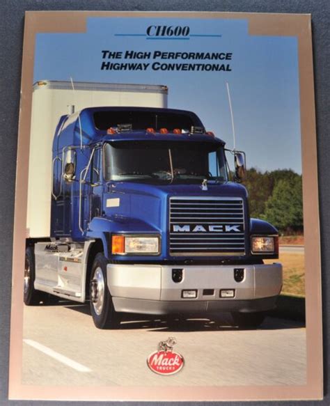 1995 Mack Truck Model Ch600 Catalog Sales Brochure Excellent Original