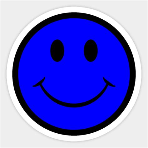 Smiley Face Blue Emoji Smiley Face Emoji Blue Sticker Teepublic