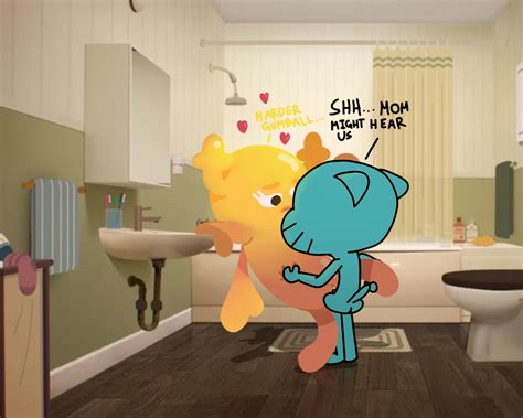 Rule 34 Anthro Bathroom Gumball Watterson Penny Fitzgerald The Amazing World Of Gumball Young