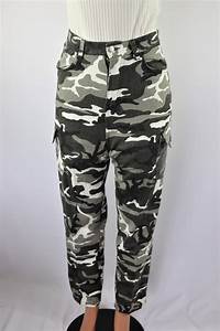 Camo Pants High Waisted Camouflage Black Wide Leg Pants