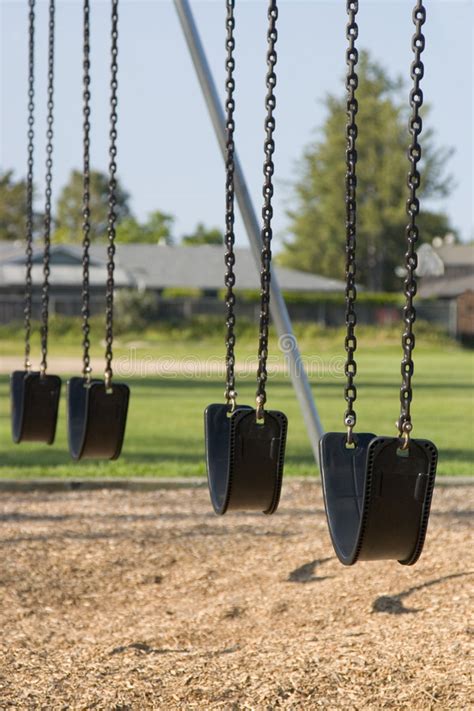 Playground Tire Bridge Swing Stock Image Image Of Outdoors Aligned