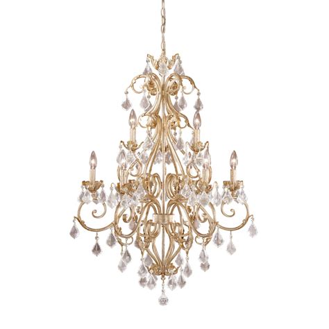 Cascadia Newcastle 9 Light Gilded White Gold Traditional Tiered