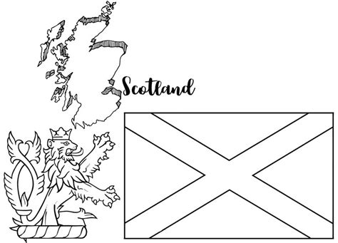 Scotland Coloring Pages Learning Culture And Territories Coloring Pages