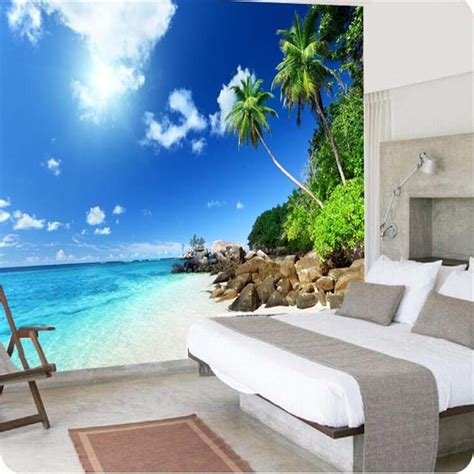 Beautiful Beach Master Bedroom Ideas Beach Mural Beach Wallpaper My