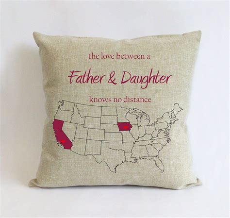 The story of father's day Long distance father daughter pillow-fathers day gift from ...