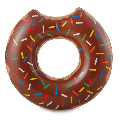 gourmet chocolate doughnut inflatable pool tube