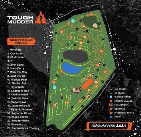 tough mudder finsbury park 2023 course map r toughmudder