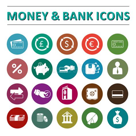 Money And Bank Icons Stock Vector Illustration Of Logo 54456229