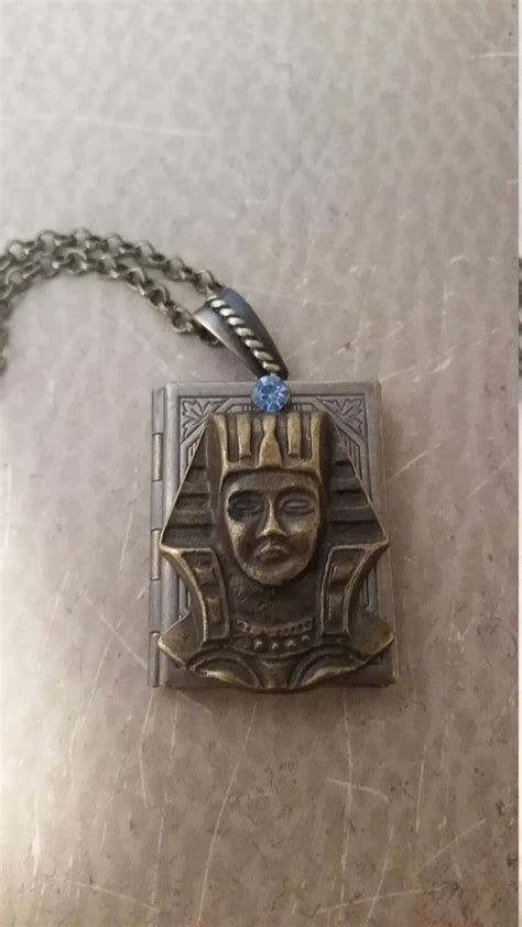 Egyptian Necklace King Tut Locket Necklace Egyptian Jewelry Etsy