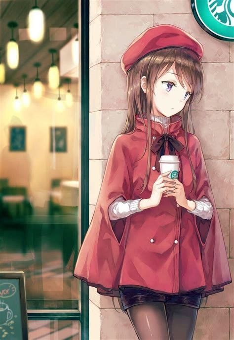 Cute Anime Girls Drinking Coffee Wallpapers Wallpaper Cave