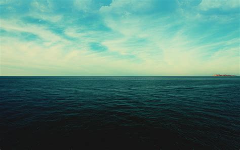 Large Body Of Water Landscape Sea Sky Horizon Hd Wallpaper