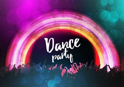Dance Party Poster Background Template Vector Illustration — Stock