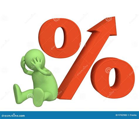 Increase Of The Interest Rate Under Credits Stock Illustration Image