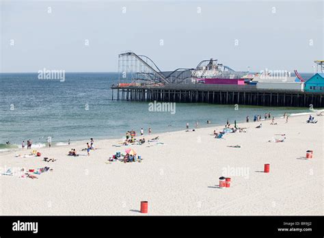 Beach At Seaside Heights New Jersey Stock Photo Alamy