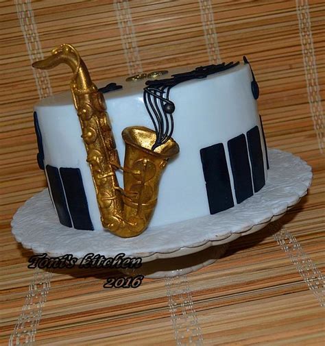 Cake Saxophone Decorated Cake By Cakes By Toni Cakesdecor