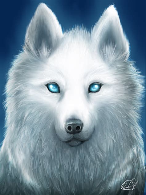 Anime Wolf With Blue Eyes