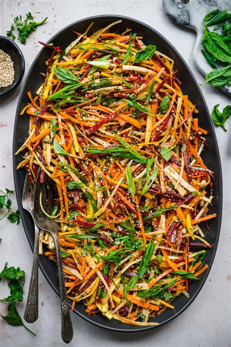Carrot Sesame Salad Easy Vegan Recipe Crowded Kitchen