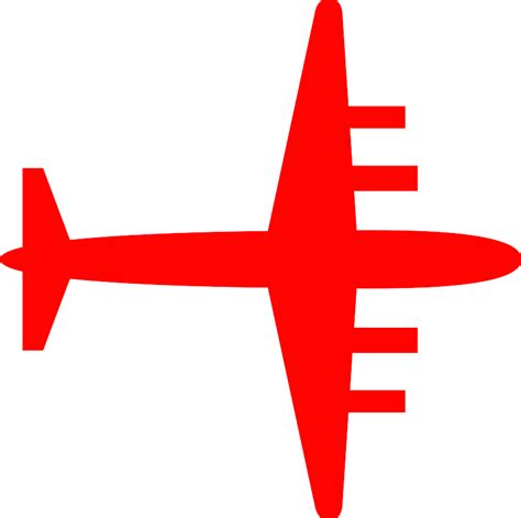 Pesawat Siluet Domain Publik Vektor