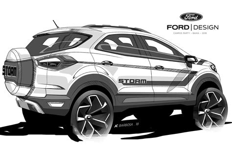 Ford Ecosport Storm Pressketch By José Carlos Barbosa Desenhos De