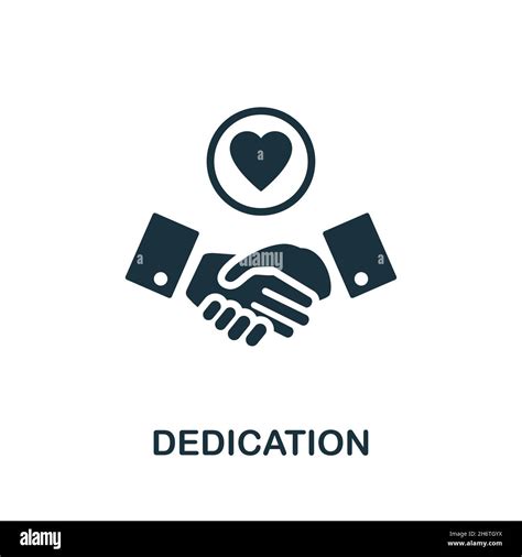 Dedication Icon Monochrome Sign From Work Ethic Collection Creative