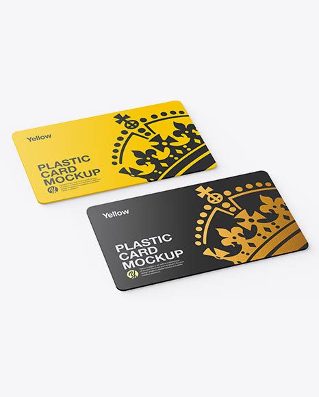 Free plain color coaster mockup. Plastic Cards Mockup in Free Mockups on Yellow Images ...