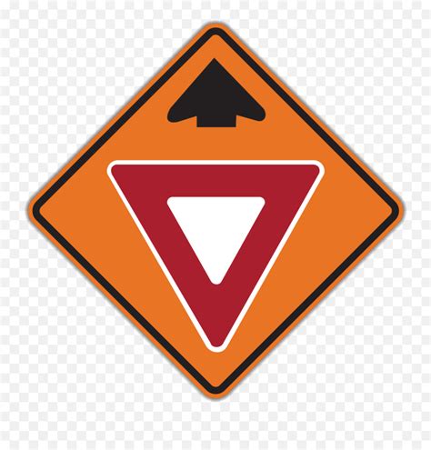 W3 2 Yield Ahead Stop Ahead Sign Pngyield Sign Png Free