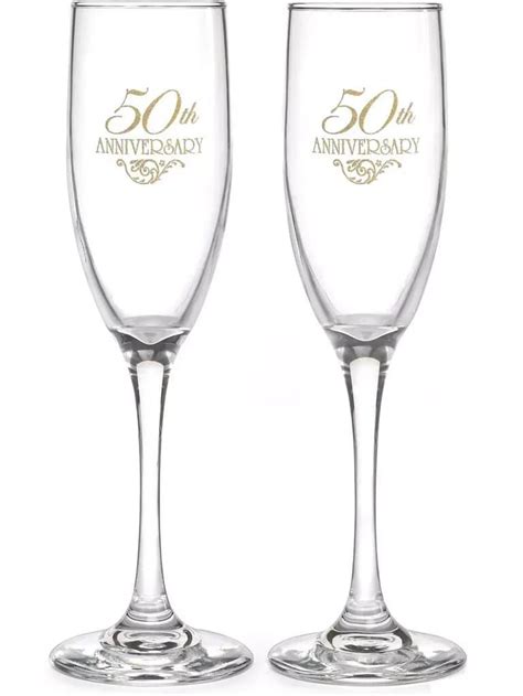 These Beautiful Wine Glasses Are The Perfect Anniversary T 50th Anniversary Wine Glasses