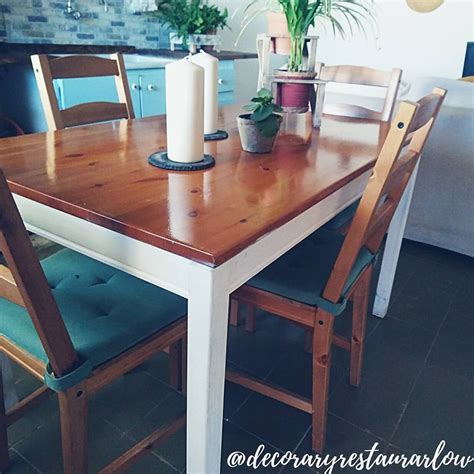 Los muebles de cocina más bonitos y originales de internet. Pintar las patas de una mesa de color blanco con # ...