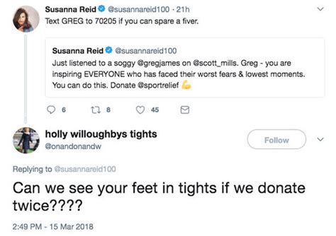 Susanna Reid Twitter Good Morning Britain Host Unimpressed By Feet