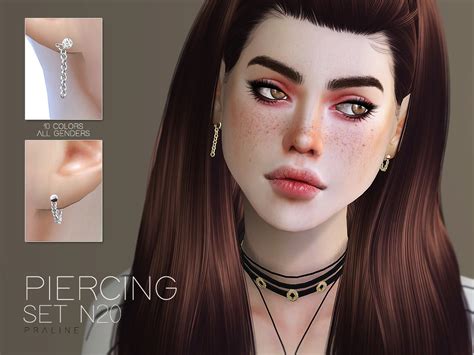 Sims 4 Ccs The Best Piercing Set By Pralinesims