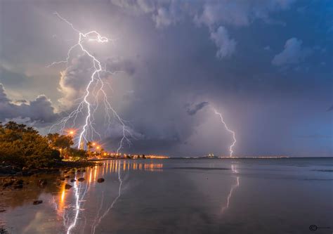 Incredible Lightning Show Electrifies Sunshine Skyway Bridge Florida