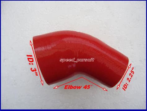 Buy Silicone Red Hose Elbow 45 Degree Transition Hose 2 25 To 3 Inch 57mm To 76mm In Warehouse