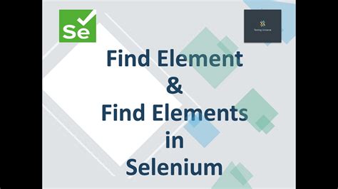 Find Element And Find Elements In Selenium Webdriver Youtube