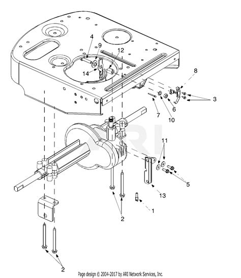 Mtd 13a 328 402 2000 Parts Diagram For Transaxle Brackets