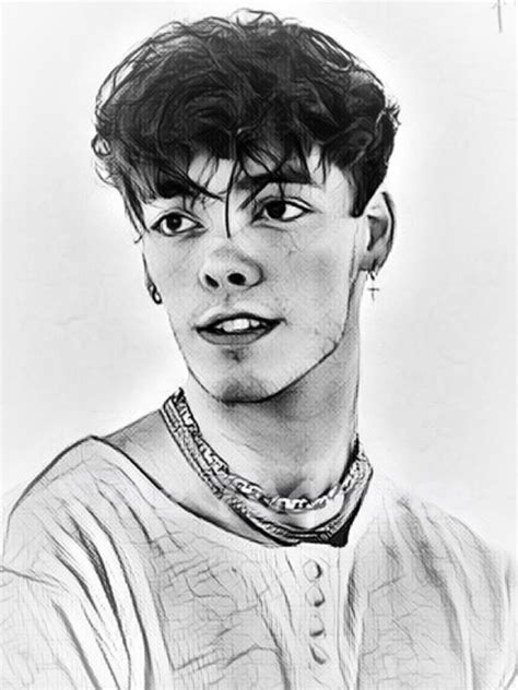 Zach Herron Black And White Drawings Photo 79 In 2022 Black And White Drawing Black And
