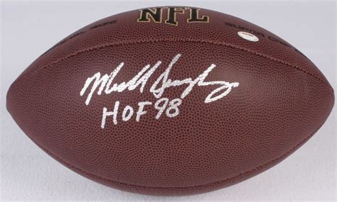 Mike Singletary Chicago Bears Autographed Football Inscribed Hof