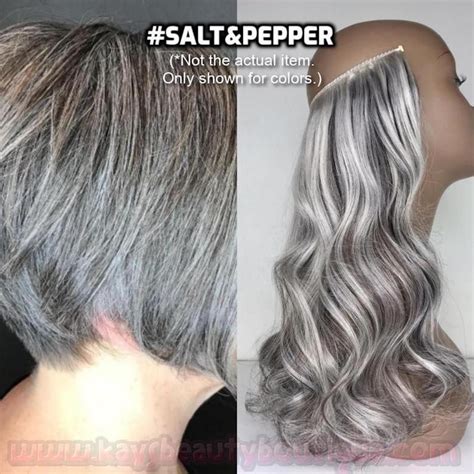 100 Human Hair Saltandpepper Hand Made Clip In Hair Extensions Etsy In