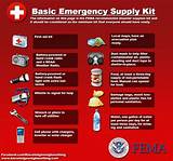 Basic Emergency Kit Items Photos